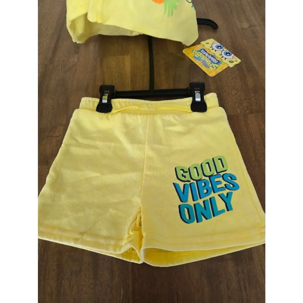 SpongeBob SquarePants Baby Boys Graphic Tank Top & Shorts Set 2-Piece NWT 18 Mon